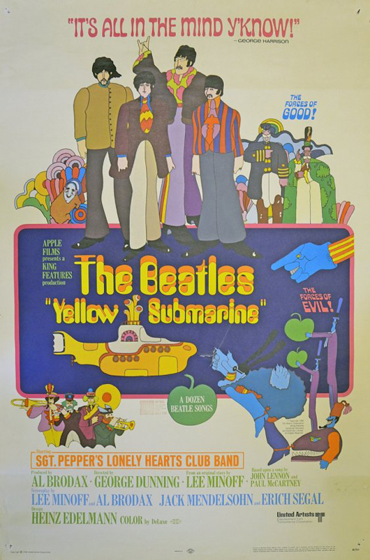 'Yellow Submarine' movie poster. Ewbank's image.